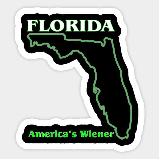 Florida - America's Wiener Sticker by RainingSpiders